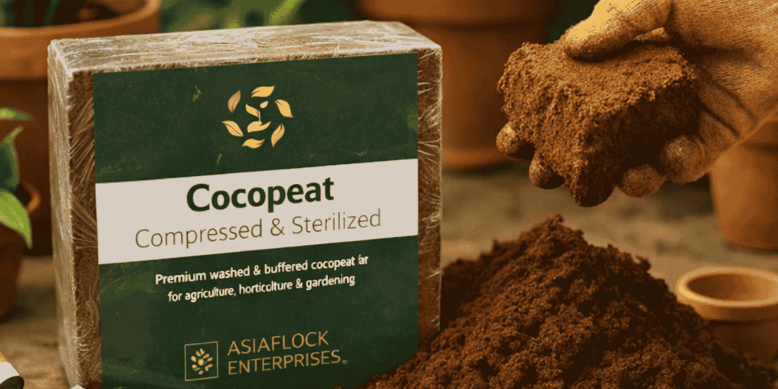 Cocopeat 5kg Block Back View