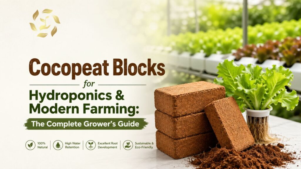 Cocopeat Blocks for Hydroponics & Modern Farming: The Complete Grower’s Guide