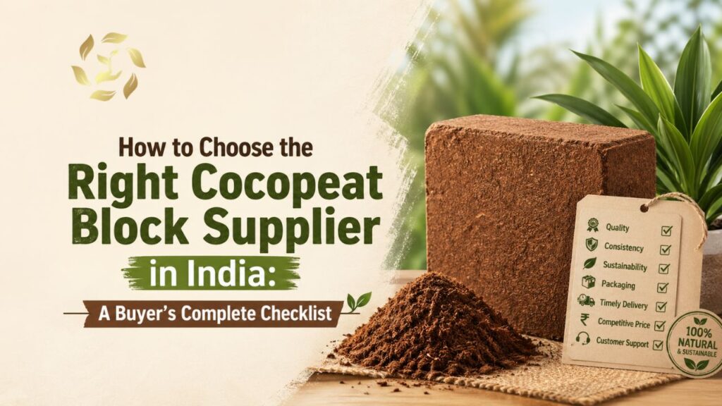 How to Choose the Right Cocopeat Block Supplier in India: A Buyer’s Complete Checklist